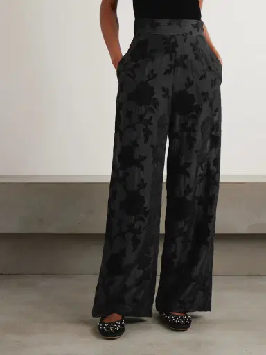 Loretta Caponi Cipro Devoré-velvet Straight-leg Pants | Thumbnail 3 Loretta Caponi Cipro Devoré-velvet Straight-leg Pants | Thumbnail 3