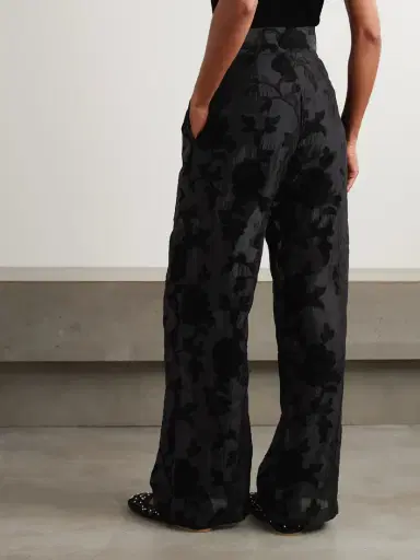 Loretta Caponi Cipro Devoré-velvet Straight-leg Pants | Thumbnail 4 Loretta Caponi Cipro Devoré-velvet Straight-leg Pants | Thumbnail 4