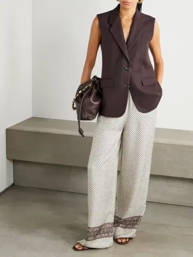 Loro Piana Valerio Printed Silk-twill Wide-leg Pants | Thumbnail 2 Loro Piana Valerio Printed Silk-twill Wide-leg Pants | Thumbnail 2