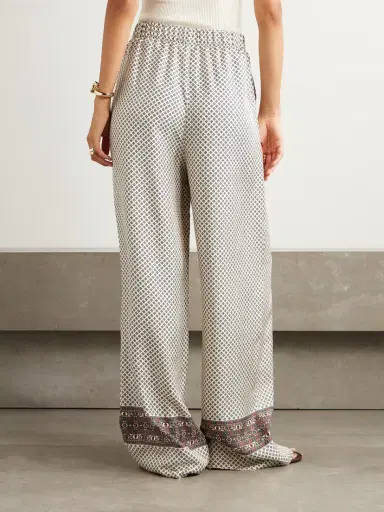 Loro Piana Valerio Printed Silk-twill Wide-leg Pants | Thumbnail 4 Loro Piana Valerio Printed Silk-twill Wide-leg Pants | Thumbnail 4