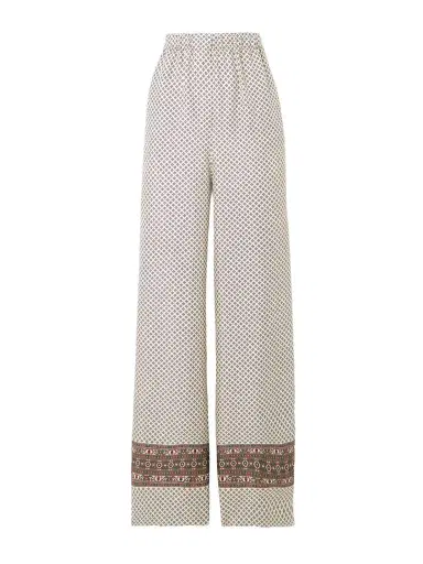 Loro Piana Valerio Printed Silk-twill Wide-leg Pants | Thumbnail 1 Loro Piana Valerio Printed Silk-twill Wide-leg Pants | Thumbnail 1