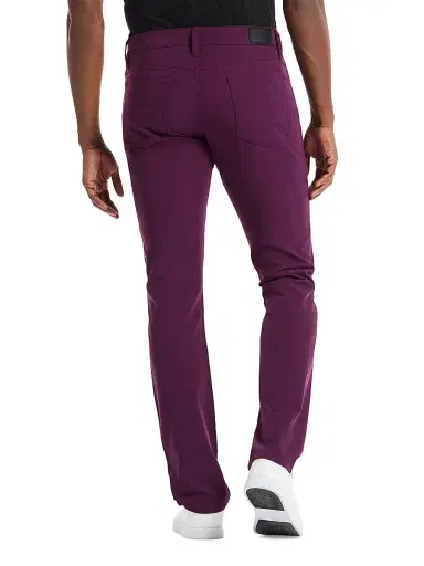 Robert Graham Men's Grady Straight-Leg Performance Pants - Berry | Thumbnail 4 Robert Graham Men's Grady Straight-Leg Performance Pants - Berry | Thumbnail 4