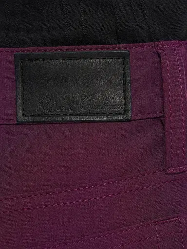 Robert Graham Men's Grady Straight-Leg Performance Pants - Berry | Thumbnail 5 Robert Graham Men's Grady Straight-Leg Performance Pants - Berry | Thumbnail 5