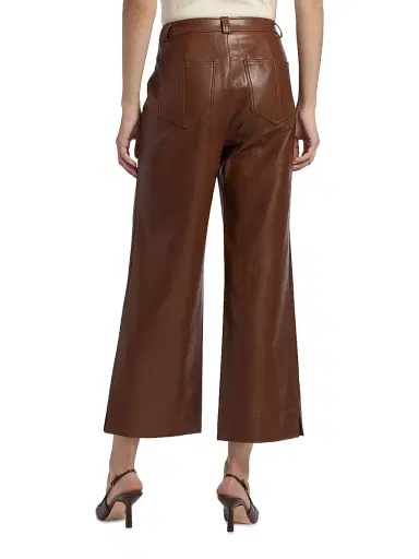 Cinq à Sept Women's Benji Faux Leather Pants - Dark Sepia | Thumbnail 5 Cinq à Sept Women's Benji Faux Leather Pants - Dark Sepia | Thumbnail 5