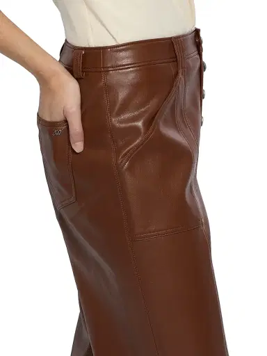 Cinq à Sept Women's Benji Faux Leather Pants - Dark Sepia | Thumbnail 6 Cinq à Sept Women's Benji Faux Leather Pants - Dark Sepia | Thumbnail 6