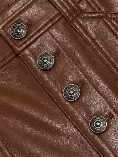 Cinq à Sept Women's Benji Faux Leather Pants - Dark Sepia | Thumbnail 7 Cinq à Sept Women's Benji Faux Leather Pants - Dark Sepia | Thumbnail 7
