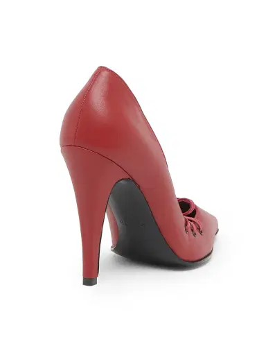 McQueen Women's Corset 100MM Leather Pumps - Crimson | Thumbnail 3 McQueen Women's Corset 100MM Leather Pumps - Crimson | Thumbnail 3