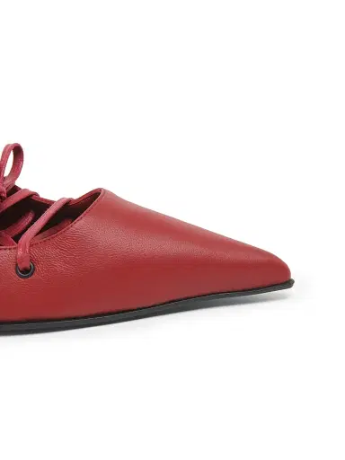 McQueen Women's Corset 100MM Leather Pumps - Crimson | Thumbnail 5 McQueen Women's Corset 100MM Leather Pumps - Crimson | Thumbnail 5