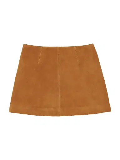 Marc Jacobs Women's Box Pleat A-Line Suede Miniskirt - Copper - Size 0 | Thumbnail 1 Marc Jacobs Women's Box Pleat A-Line Suede Miniskirt - Copper - Size 0 | Thumbnail 1
