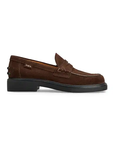 Tod's Women's Suede Penny Loafers - Marrone Africa - Size 11 | Thumbnail 1 Tod's Women's Suede Penny Loafers - Marrone Africa - Size 11 | Thumbnail 1