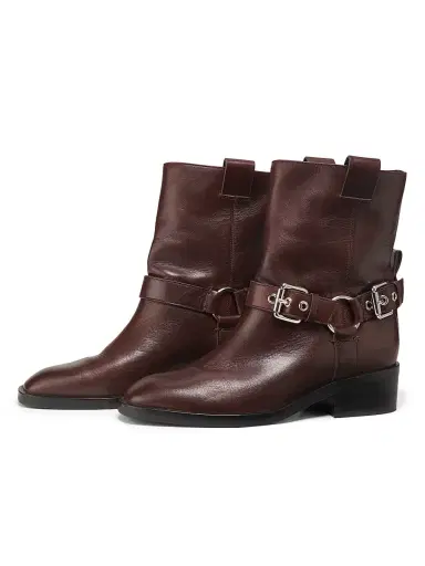 3.1 Phillip Lim Women's Alexa Leather Moto Boots - Espresso | Thumbnail 2 3.1 Phillip Lim Women's Alexa Leather Moto Boots - Espresso | Thumbnail 2