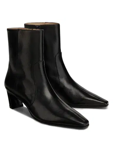 Stuart Weitzman Women's Stassi 50MM Leather Ankle Boots - Black - Size 8 | Thumbnail 2 Stuart Weitzman Women's Stassi 50MM Leather Ankle Boots - Black - Size 8 | Thumbnail 2