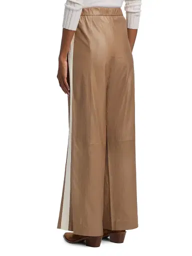 TWP Women's Eva Tux Leather Wide-Leg Pants - Kelp Bone | Thumbnail 5 TWP Women's Eva Tux Leather Wide-Leg Pants - Kelp Bone | Thumbnail 5