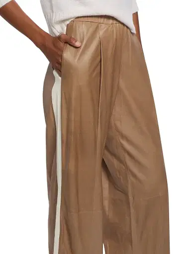 TWP Women's Eva Tux Leather Wide-Leg Pants - Kelp Bone | Thumbnail 6 TWP Women's Eva Tux Leather Wide-Leg Pants - Kelp Bone | Thumbnail 6