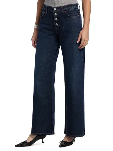 Reformation Women's Cary Low-Rise Button-Fly Jeans - Ahurani Exposed Shank - Size 31 | Thumbnail 4 Reformation Women's Cary Low-Rise Button-Fly Jeans - Ahurani Exposed Shank - Size 31 | Thumbnail 4