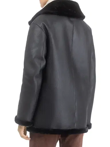 Gorski Women's Reversible Merino Shearling Lamb Jacket - Black | Thumbnail 4 Gorski Women's Reversible Merino Shearling Lamb Jacket - Black | Thumbnail 4