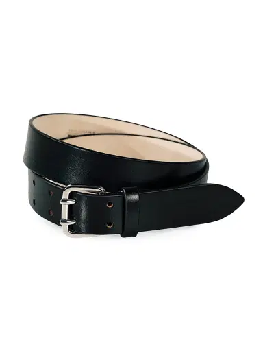 Déhanche Women's Mini Hutch Leather Belt - Black Silver - Size Large | Thumbnail 1 Déhanche Women's Mini Hutch Leather Belt - Black Silver - Size Large | Thumbnail 1