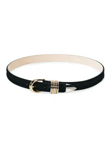 Déhanche Women's Hollyhock Cavallino Mixed Metal & Ponyhair Belt - Black Cavallino Mixed Metal | Thumbnail 4 Déhanche Women's Hollyhock Cavallino Mixed Metal & Ponyhair Belt - Black Cavallino Mixed Metal | Thumbnail 4