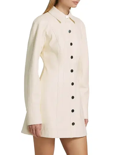 Toccin Women's Alexa Seamed Vegan Leather Minidress - | Thumbnail 4 Toccin Women's Alexa Seamed Vegan Leather Minidress - | Thumbnail 4
