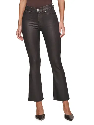 DL1961 Women's Bridget Boot High Rise Instasculpt Coated Crop Jeans - Chocolate Coated | Thumbnail 2 DL1961 Women's Bridget Boot High Rise Instasculpt Coated Crop Jeans - Chocolate Coated | Thumbnail 2