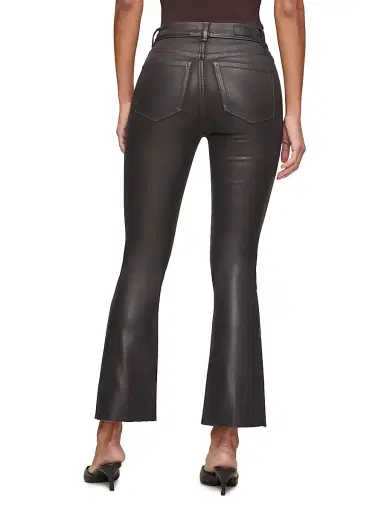 DL1961 Women's Bridget Boot High Rise Instasculpt Coated Crop Jeans - Chocolate Coated | Thumbnail 3 DL1961 Women's Bridget Boot High Rise Instasculpt Coated Crop Jeans - Chocolate Coated | Thumbnail 3