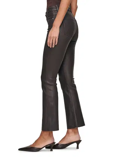 DL1961 Women's Bridget Boot High Rise Instasculpt Coated Crop Jeans - Chocolate Coated | Thumbnail 4 DL1961 Women's Bridget Boot High Rise Instasculpt Coated Crop Jeans - Chocolate Coated | Thumbnail 4