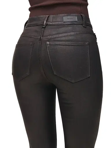 DL1961 Women's Bridget Boot High Rise Instasculpt Coated Crop Jeans - Chocolate Coated | Thumbnail 5 DL1961 Women's Bridget Boot High Rise Instasculpt Coated Crop Jeans - Chocolate Coated | Thumbnail 5