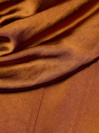 Amsale Women's Satin Cowlneck Cocktail Dress - Copper | Thumbnail 7 Amsale Women's Satin Cowlneck Cocktail Dress - Copper | Thumbnail 7