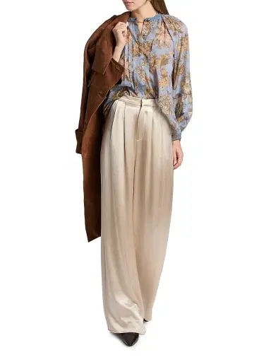 Kobi Halperin Women's Stevie Cotton Peasant Blouse - Sky Multi | Thumbnail 2 Kobi Halperin Women's Stevie Cotton Peasant Blouse - Sky Multi | Thumbnail 2