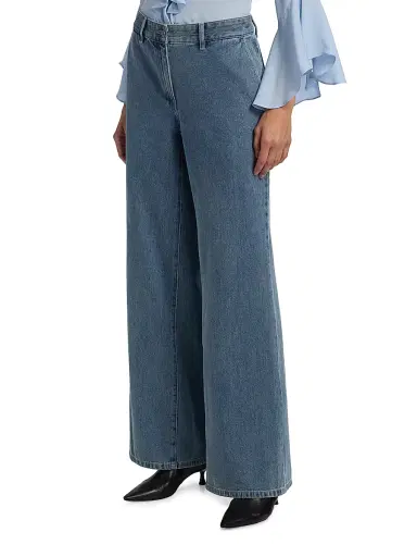 Kobi Halperin Women's Effie High-Rise Wide-Leg Pants - Indigo | Thumbnail 4 Kobi Halperin Women's Effie High-Rise Wide-Leg Pants - Indigo | Thumbnail 4