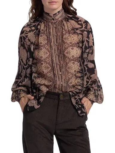 Kobi Halperin Women's Solace Printed Blouse - Black Multi | Thumbnail 3 Kobi Halperin Women's Solace Printed Blouse - Black Multi | Thumbnail 3
