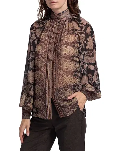 Kobi Halperin Women's Solace Printed Blouse - Black Multi | Thumbnail 4 Kobi Halperin Women's Solace Printed Blouse - Black Multi | Thumbnail 4