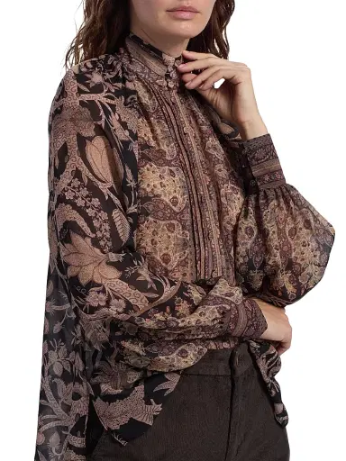 Kobi Halperin Women's Solace Printed Blouse - Black Multi | Thumbnail 6 Kobi Halperin Women's Solace Printed Blouse - Black Multi | Thumbnail 6