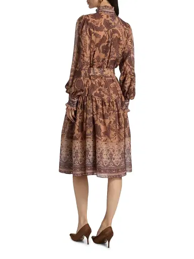 Kobi Halperin Women's Moses Printed Tiered Midi Dress - Beaver Multi | Thumbnail 5 Kobi Halperin Women's Moses Printed Tiered Midi Dress - Beaver Multi | Thumbnail 5
