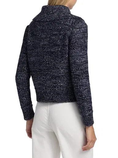 Kobi Halperin Women's Armand Speckled Cardigan - Navy | Thumbnail 5 Kobi Halperin Women's Armand Speckled Cardigan - Navy | Thumbnail 5