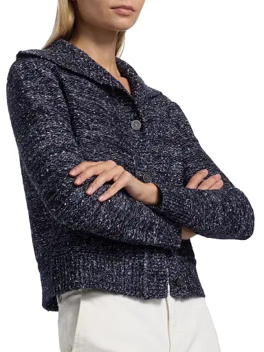 Kobi Halperin Women's Armand Speckled Cardigan - Navy | Thumbnail 6 Kobi Halperin Women's Armand Speckled Cardigan - Navy | Thumbnail 6