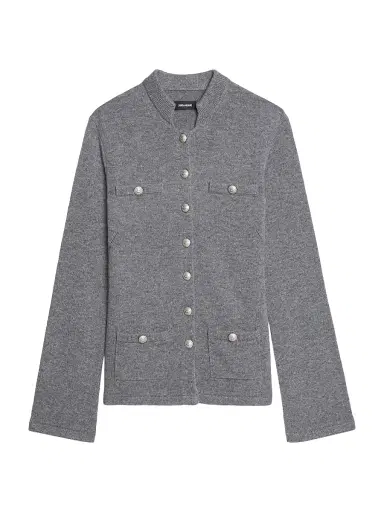Zadig & Voltaire Women's Lucy Wool & Cashmere Sweater - Anthracite - Size Small | Thumbnail 1 Zadig & Voltaire Women's Lucy Wool & Cashmere Sweater - Anthracite - Size Small | Thumbnail 1