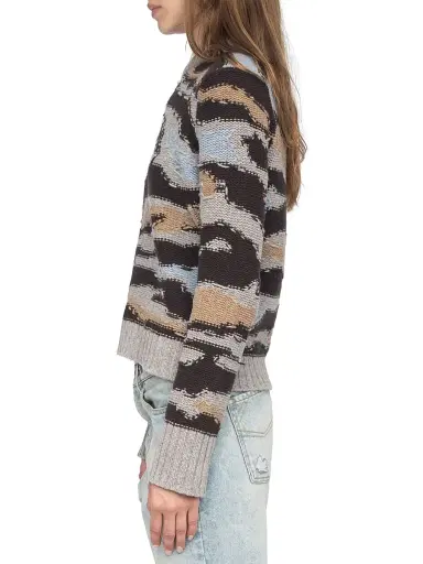 Zadig & Voltaire Women's Malty Merino Wool Camouflage Sweater - Dark Chocolate - Size Medium | Thumbnail 4 Zadig & Voltaire Women's Malty Merino Wool Camouflage Sweater - Dark Chocolate - Size Medium | Thumbnail 4