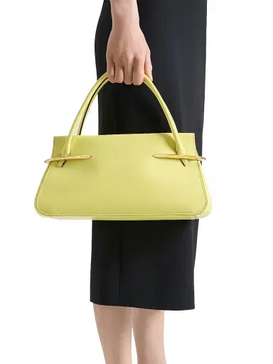 Givenchy Women's Pinch Top Handle Bag in Leather - Acid Yellow | Thumbnail 2 Givenchy Women's Pinch Top Handle Bag in Leather - Acid Yellow | Thumbnail 2