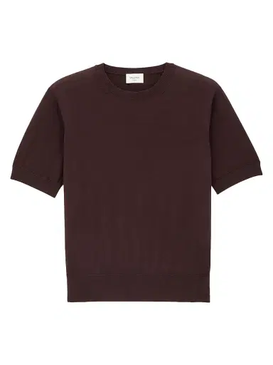 Saint Laurent Women's T-Shirt Sweater in Wool - Marron | Thumbnail 1 Saint Laurent Women's T-Shirt Sweater in Wool - Marron | Thumbnail 1