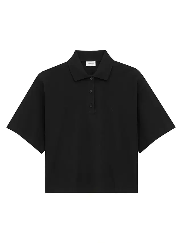 Women's Cassandre Polo Shirt in Piquÿ - Black Women's Cassandre Polo Shirt in Piquÿ - Black