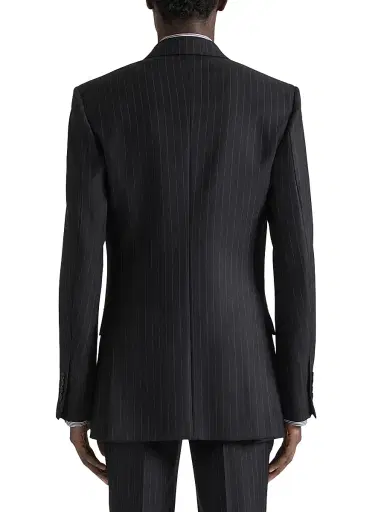 Givenchy Men's Fitted Striped Jacket in Wool - Black Grey | Thumbnail 5 Givenchy Men's Fitted Striped Jacket in Wool - Black Grey | Thumbnail 5