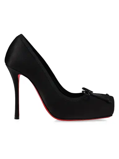 Christian Louboutin Women's Cassia Nodo 100MM Pumps - Black | Thumbnail 1 Christian Louboutin Women's Cassia Nodo 100MM Pumps - Black | Thumbnail 1
