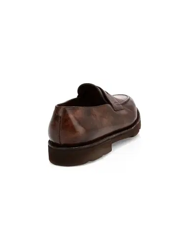 John Lobb Men's Lopez Chunky Leather Penny Loafers - Dark Brown | Thumbnail 3 John Lobb Men's Lopez Chunky Leather Penny Loafers - Dark Brown | Thumbnail 3