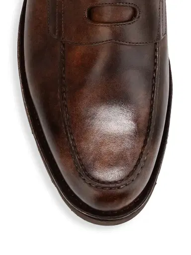 John Lobb Men's Lopez Chunky Leather Penny Loafers - Dark Brown | Thumbnail 4 John Lobb Men's Lopez Chunky Leather Penny Loafers - Dark Brown | Thumbnail 4