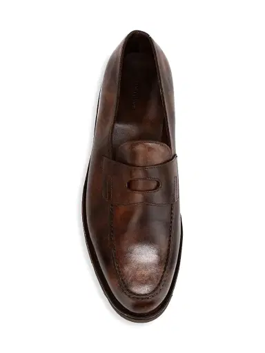 John Lobb Men's Lopez Chunky Leather Penny Loafers - Dark Brown | Thumbnail 5 John Lobb Men's Lopez Chunky Leather Penny Loafers - Dark Brown | Thumbnail 5