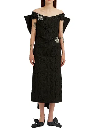 Erdem Women's Embellished Off-the-Shoulder Cocktail Dress | Thumbnail 2 Erdem Women's Embellished Off-the-Shoulder Cocktail Dress | Thumbnail 2