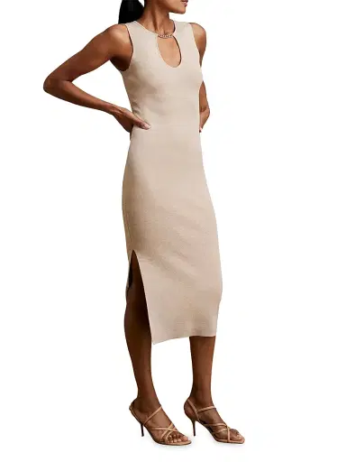 Reiss Women's Nola Sleeveless Knit Midi-Dress | Thumbnail 2 Reiss Women's Nola Sleeveless Knit Midi-Dress | Thumbnail 2