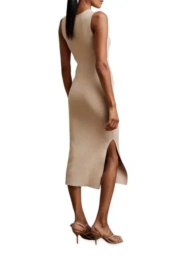 Reiss Women's Nola Sleeveless Knit Midi-Dress | Thumbnail 3 Reiss Women's Nola Sleeveless Knit Midi-Dress | Thumbnail 3