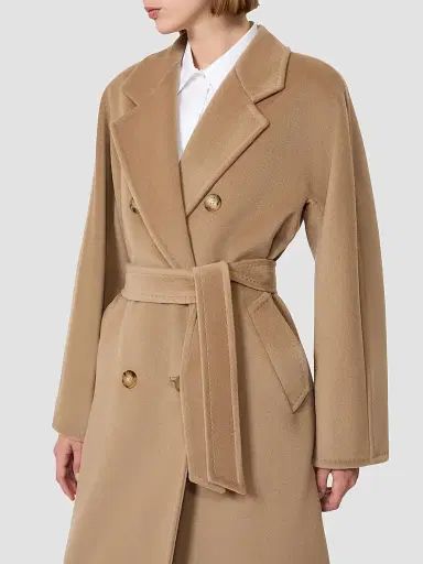 Max Mara Women's 101801 Icon Madame Wool Cashmere Double-Breasted Coat - Black | Thumbnail 25 Max Mara Women's 101801 Icon Madame Wool Cashmere Double-Breasted Coat - Black | Thumbnail 25